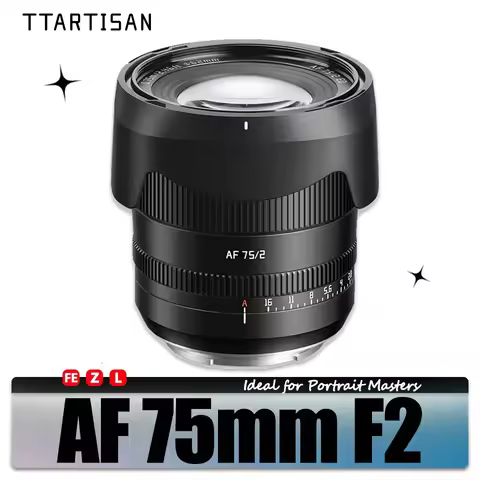 TTARTISAN AF 75mm F2 Full Frame Autofocus Lens for Portrait Photography with Sony E A6400 A7RIII ZVE