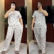 Terno Pajama Tshirt/Blouse (Medium -2XL/XXL Cotton Spandex for Adult Woman Comfortable Sleepwear Set