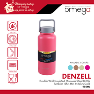 Omega Houseware Denzell Tumbler 950ml, Double Wall Insulated, Stainless Steel, Spill-proof, Non-toxi