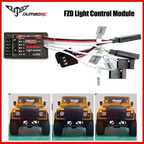 FZD LED Controller Module Light System for DumboRC X4 X5 X6 X6P Transmitter JJRC 1/10 1/8 TRX4 Axial