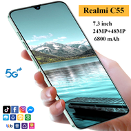 โทรศัพท์มือถือ Realmi C55 รองรับแอพธนาคาร ไลน์ ยูทูป รองรับ 2 ซิม สมาร์ทโฟน 4G/5G โทรศัพท์มือถือ 6.8 นิ้ว Ram16G + Rom512G มือถือเต็มจอ Smartphone HD พิกเซลสูงมาก กล้องหน้า โทรศัพท์สำหรับเล่นเกม มือถือราคาถูก โทรศัพท์ถูกๆ พร้อมส่งในไทย มีประกัน