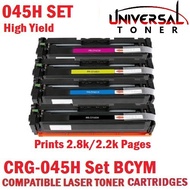 Compatible Canon 045H High Yield Set (Cart 045H/ CRG-045H ) Compatible Toner Cartridges