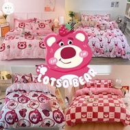 (19 ลาย) เซ็ตผ้าปูที่นอนรวมนวม ลายล็อตโซ่ LOTSO ทอยสตอรี่ ครบเซ็ต 6 ชิ้น (ผ้าห่มนวม 1, ผ้าปู 1, ปลอกหมอน 2, ปลอกหมอนข้าง 2) มีทุกขนาด 3/3.5/5/6 ฟุต