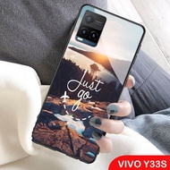 Softcase Glass Kaca VIVO Y33S - J76 - Casing Hp VIVO Y33S - Pelindung hp VIVO Y33S - Case Handphon