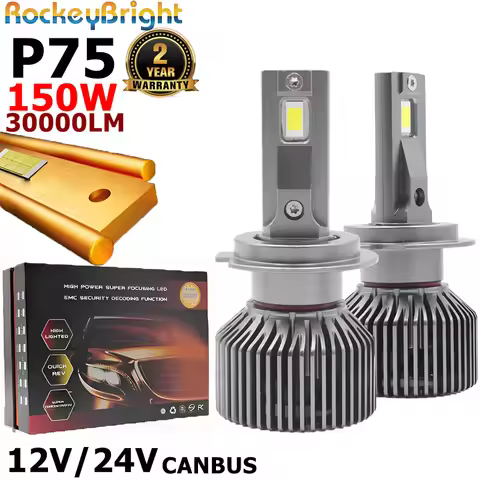 P75 150W 30000LM LED Headlight 6000K 12V H1 H7 H11 HB3 9005 9006 Para Auto High Power Car Headlamp B