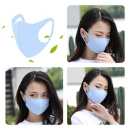 10pcs Ice Silk Anti PM2.5 Dustproof Smoke Mask with Earloop Washable Respirator Mask Protective Mask Adult Ice Silk Mask