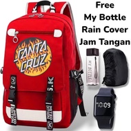 ZahraBags Tas Ransel Anak Sekolah  LakiLaki Perempuan Keren SD SMP SMA Gambar Terbaru Santa Cruz