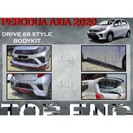 PERODUA AXIA 2019-2020 G SPEC FACELIFT DRIVE 68 STYLE FULLSET BODYKIT (D68,68) ABS BUMPER SKIRT LIP CAR BODYKIT