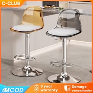 Bar Chair Lifting Bar Stool Cafe Chair High Stool Counter Stool Kerusi Bar 83.5cm-103.5cm Acrylic Ba