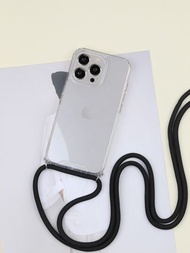 適用於iphone 11,iphone 13,huawei P30 Pro的透明手機殼配搭掛繩