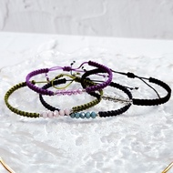 Crystal Plait Bracelet | Crystal Woven Bracelet | Woven Rope Bracelet | Jade rope bracelet | Women's
