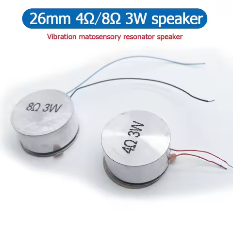 26mm 4Ohm 8Ohm 3W speaker Cylindrical resonant horn Vibration vibrator somatosensory resonator speak