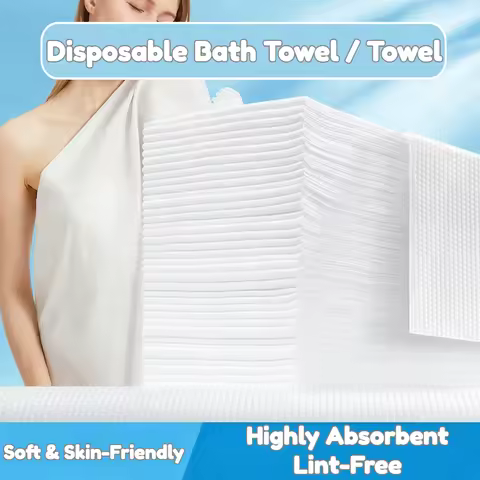 100pcs Thickened Disposable Towels, 11.81x23.62in, Portable Travel Bath Towel for Home, Hotel, Spa, 