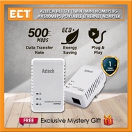 [Clearance] Aztech HL117E (Twin) Mini Homeplug AV500MBPS Portable Ethernet Adapter