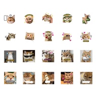 40pcs Cute Orange Cat Sticker Creative Expression Package Cute Cartoon Small Pattern DIY Material Sticker，Suitable for Photo Albums Diaries Cups Notebooks Mobile Phones Scrapbooks.