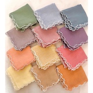 (Hot Dealz)Tudung Bawal Sulam Cotton SOPHIA Embroidery Premium Plain Scarf // Tudung Hijab Veil Sula