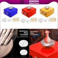 [SONONIA] Mini Pottery Wheel Turntable Tabletop Pottery Machine Tabletop Electric Pottery
