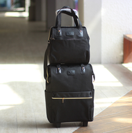 ONE - 拉桿旅行包女手提包短途輕便大容量行李包女旅遊包登機拉桿包黑色大號