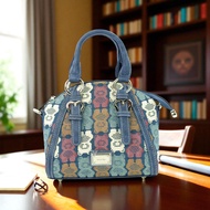 Henneybear Ivy Bag-H1244 ลาย Brick Bear กระเป๋าสะพายข้าง กระเป๋าถือ พร้อมสายสะพาย