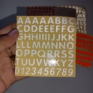 Abcd REFLECTIVE Alphabet CUTTING Sticker