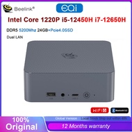 Beelink EQi12 Office Mini PC Intel Core 1220P i5-12450H i7-12650H RAM 16 24GB LPDDR5 500GB 1TB SSD W