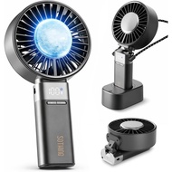SOTHING Handheld Fan with 60° Oscillating Charging Dock, Cooling Plate | 4.43 in Oversized Fan Head,
