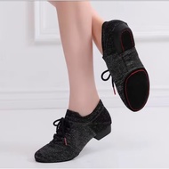 Jazz Dance Shoes Outdoor Female Ballet Shoes Soft-Soled Dancing Shoes Square Dance Shoes Flying Woven Women's Shoes Lace-Up Ethnic Dance Shoes