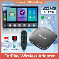 Heylinkit Carplay Ai Box Android 12.0ไร้สาย Android Auto Netflix Spotify QCM662 8-Core 8GB + 128GB สำหรับรถยนต์พร้อมเล่นรถยนต์ OEM