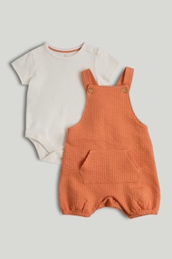 Mothercare Orange Bibshorts and Bodysuit Outfit