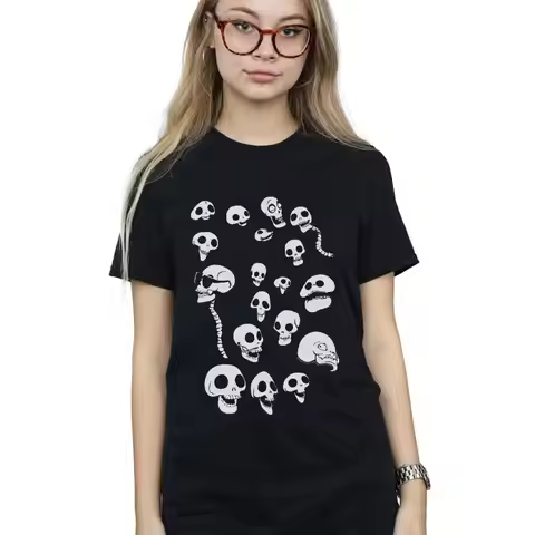 Corpse Bride Women's Afterlife Skulls Boyfriend Fit T-Shirt