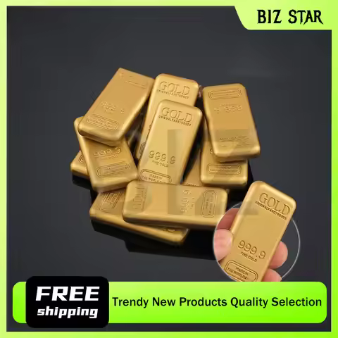 5.6cm/2.2in Delta Force Gold Bar Model Alloy Game Prop Solid Gold Brick Ornaments Collection Gift De