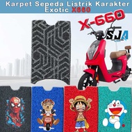 Karpet Sepeda Motor Listrik Exotic X660 Exotic X650 Karakter Custom