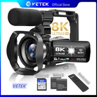 Video Camera, 8K Camcorder 48MP 15FPS UHD WiFi Vlogging Camera For live streaming, traveling, and ga