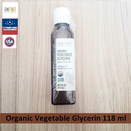Aura Cacia® Organic Vegetable Glycerin 118 mL กลีเซอรีน ออแกนิค น้ำมันบำรุงผิว เหมาะสำหรับผิวแห้ง #G