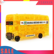  3D Double Decker Bus Car Crystal Puzzles Model DIY Building Blocks Kids Toy Gift