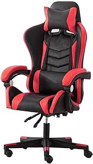 Office Chair Desk Chair Office Chair High Back Racing Chair Game Chair Office Chair Waist Support Massage Chair Ergonomic Computer Chair (Color : Blue White) Full moon (Black Red) Stabilize