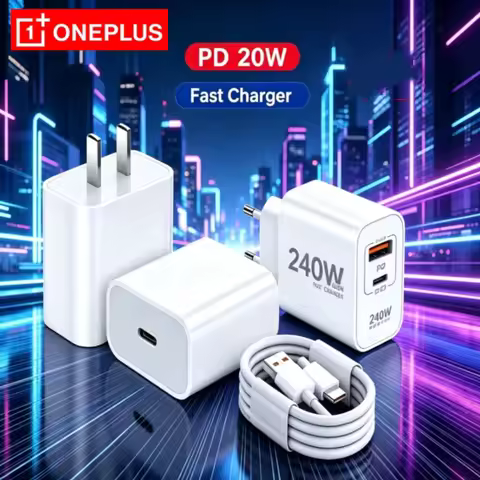 Oneplus Original 240W GaN Super Fast Charger USB PD 2 In 1 Super Fast Charging EU/US Plug For IPhone