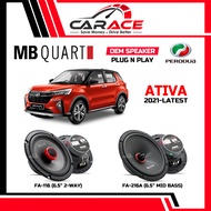 MB QUART Speaker Ativa Plug and Play Speaker PNP Front Rear Door 6 inch Speaker PERODUA Ativa 2021 O