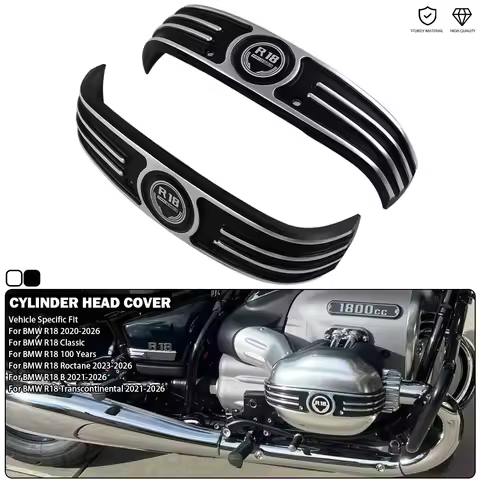 Left/Right Cylinder Head Cover Decorative Trim Fits For BMW R18 Classic R18B R 18 B/Roctane/Transcon