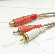 2 RCA male to 1 RCA female splitter aux cable
