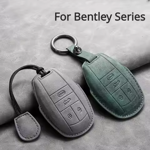 Car Key Cover Shell Fob for Bentley Bentayga 2017-2021 2AHMV-YK1 Leather Car Key Case Cover for Bent