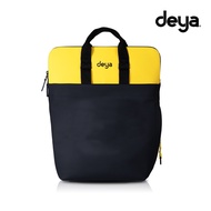 De deya-Simple Fashion Casual Backpack Yellow-Multifunctional Storage Crossbody Bag Handbag Commuter