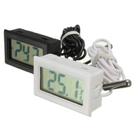 1pcs White/Black Digital Probe Embedded Aquarium Thermometer Home Kitchen Fridge Fish Tank Temperature Sensor Tester