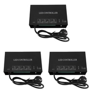 3X H802RA 4 Ports (4096 Pixels) Artnet Controller DMX Artnet Controller WS2801 WS2811 EU Plug