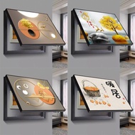 Horizontal style electrical meter box decorative painting, distribution box painting covering the bo