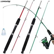 LEMONTRE Fishing Rod, 107g Lure Weight 1.0m Length Spinning Rod, High Quality Carbon 2 Sections Trav