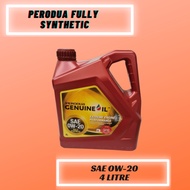 Fully Synthetic Engine Oil 4L/3L  Perodua Axia / Alza / Bezza / Myvi Sae 0W - 20