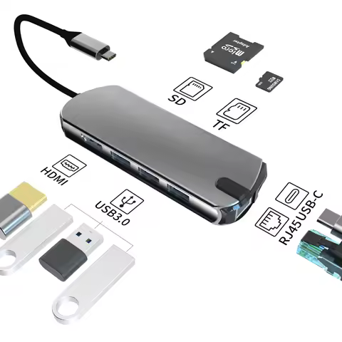 Usb c Hub Type C to HDMI-compatible Splitter HUB Type-c to HDMI-compatible USB3.0 Docking Station Fo