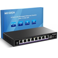 NICGIGA 8 Port 2.5G Web Smart Managed Ethernet Switch with 10Gbps SFP+ Uplink,Compatible with 100/10