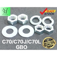 HONDA C70 / C70J / C70L / GBO EXHAUST NUT WASHER SET